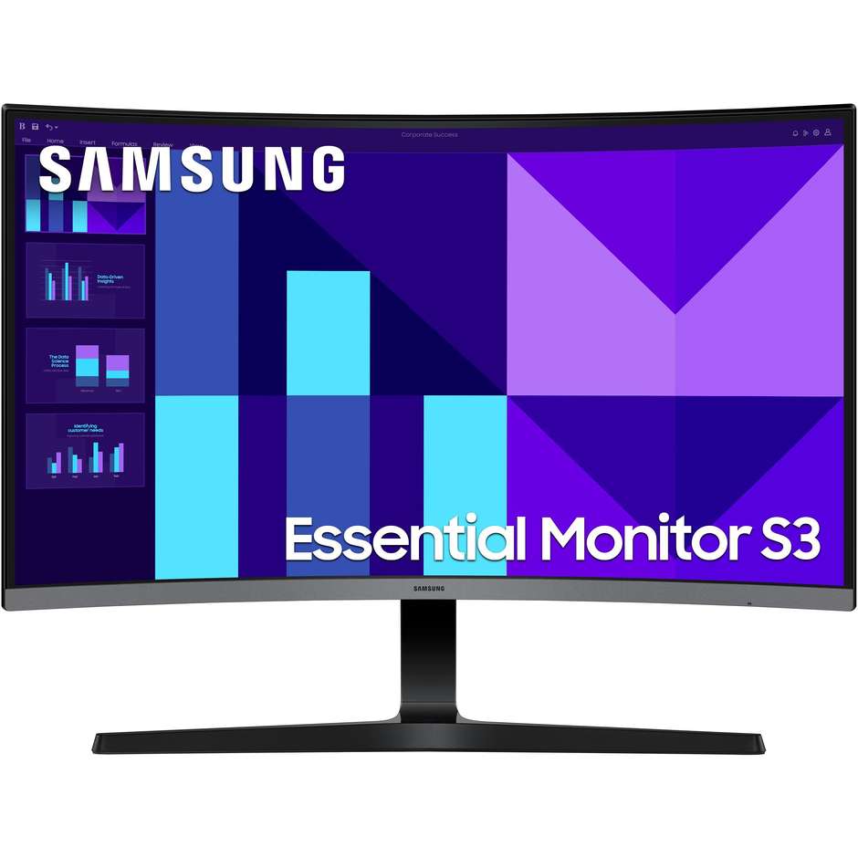 Samsung Essential Curved S3 S39GD 27" (LS27D396GAUXEN) Monitor Curvo Full HD 100Hz 4ms 1800R Nero