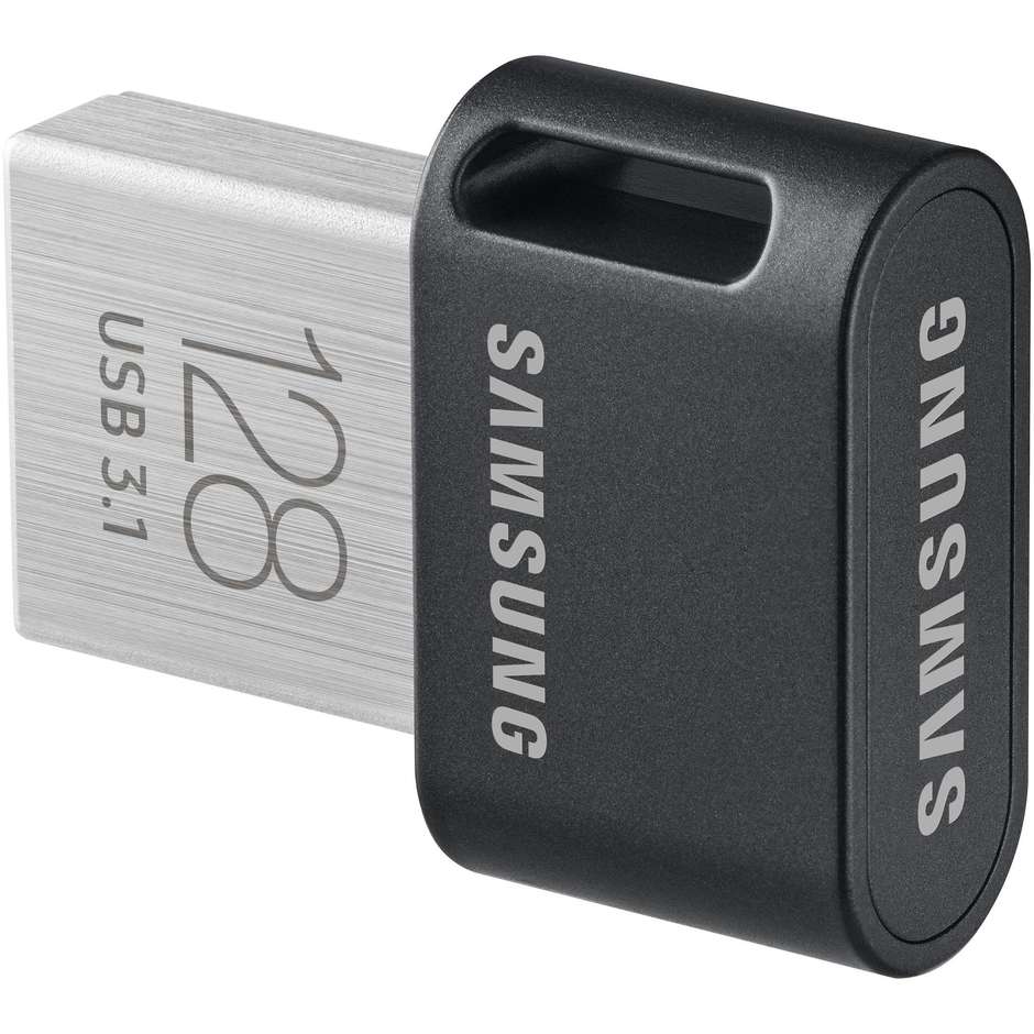 Samsung FIT Plus 128GB (MUF-128AB/APC) Chiavetta USB 3.1 Profilo Ribassato 400 MB/s Impermeabile Grigio