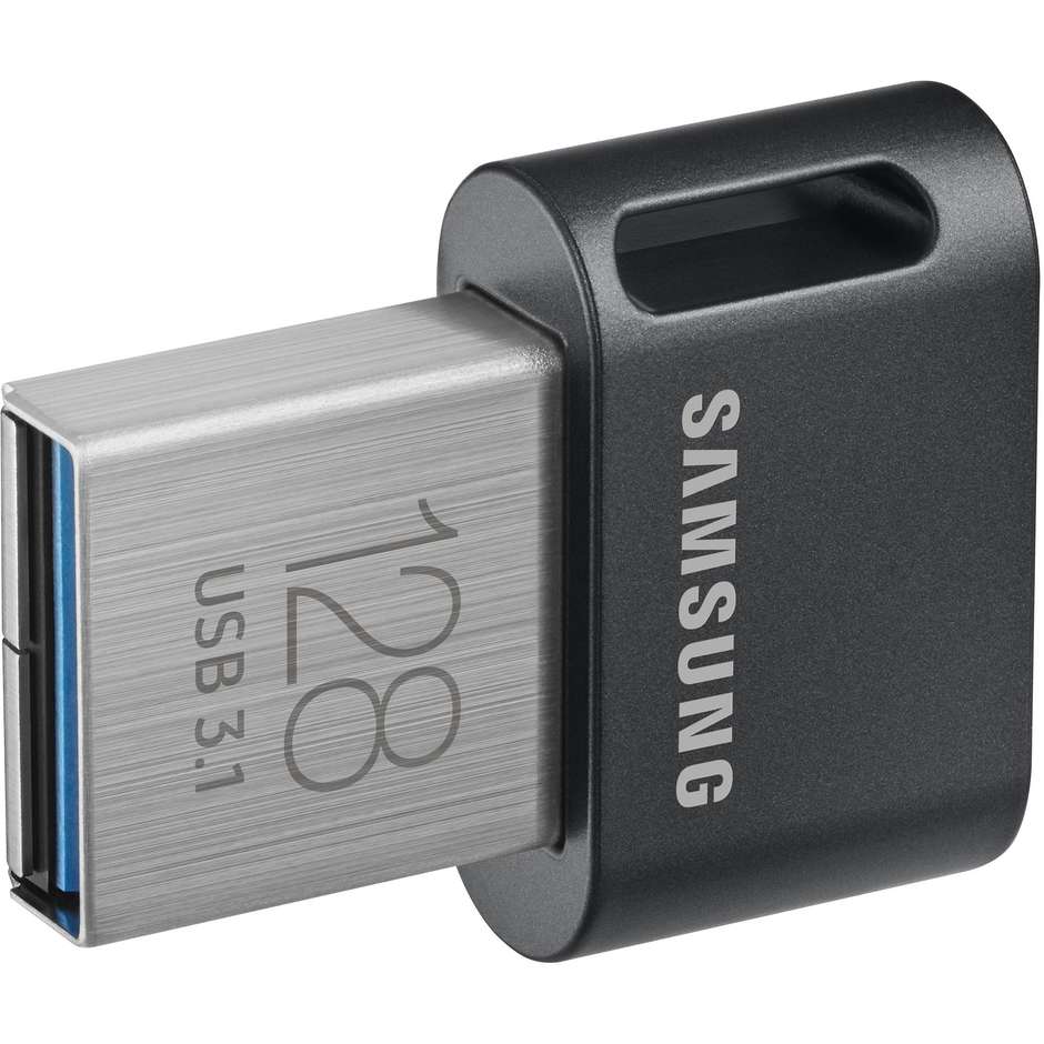 Samsung FIT Plus 128GB (MUF-128AB/APC) Chiavetta USB 3.1 Profilo Ribassato 400 MB/s Impermeabile Grigio