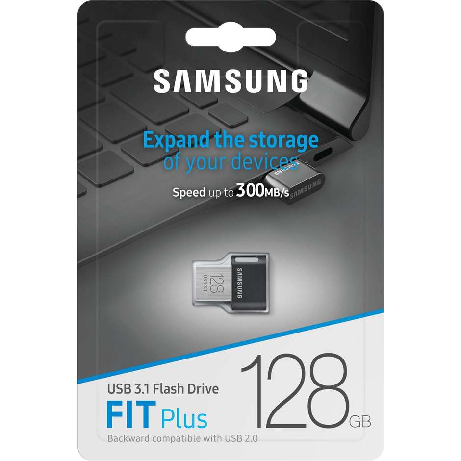 Samsung FIT Plus chiavetta USB-A 3.2 Gen 1 da 128 GB grigio e argento