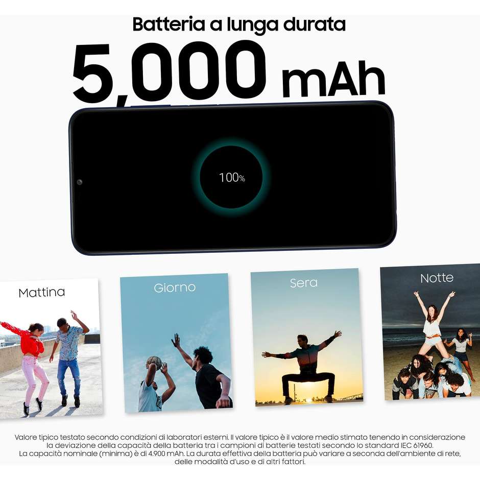 Samsung Galaxy A03s Smartphone 6.5'' HD+ Ram 3 Gb Memoria 32 Gb Android colore blu