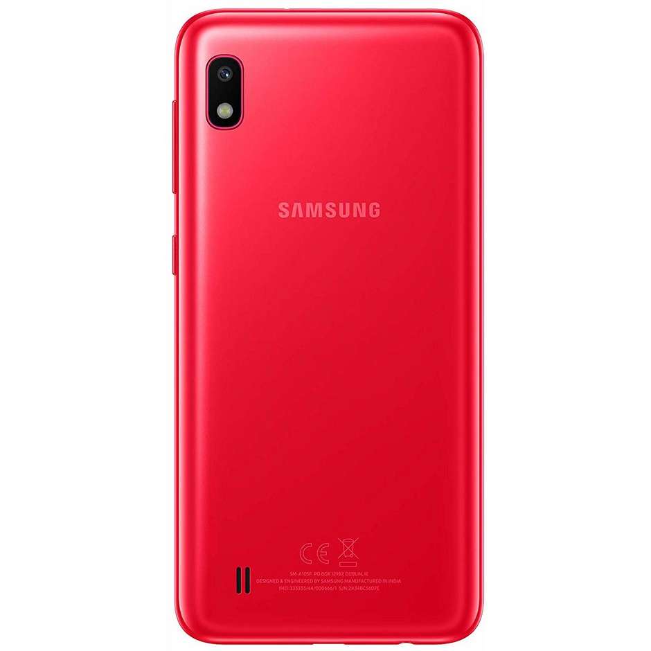 Samsung Galaxy A10 Smartphone Dual sim 6,2" memoria 32 GB Fotocamera 13 MP Android colore Rosso