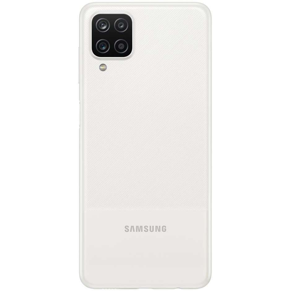 Samsung Galaxy A12 Smartphone 6,5'' HD+ Ram 4 GB Memoria 128 GB Android colore bianco