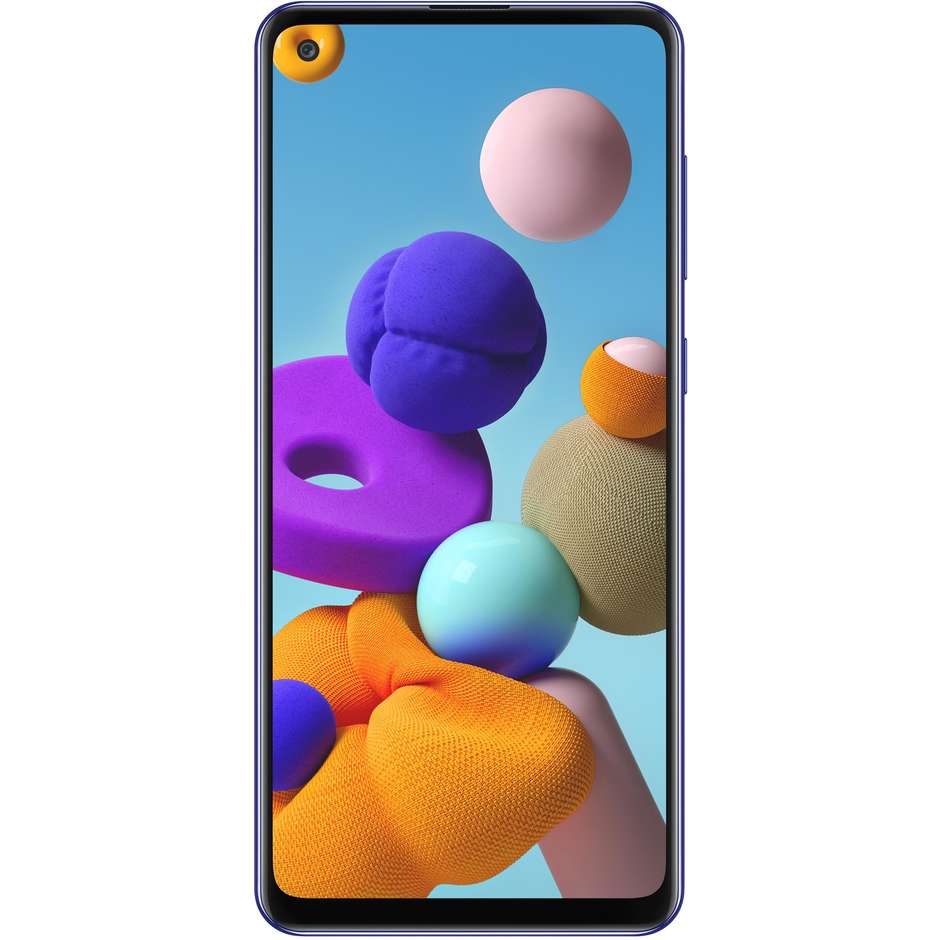 Samsung Galaxy A21s Smartphone 6.5" HD+ Ram 3 GB Memoria 128 GB Android colore blu