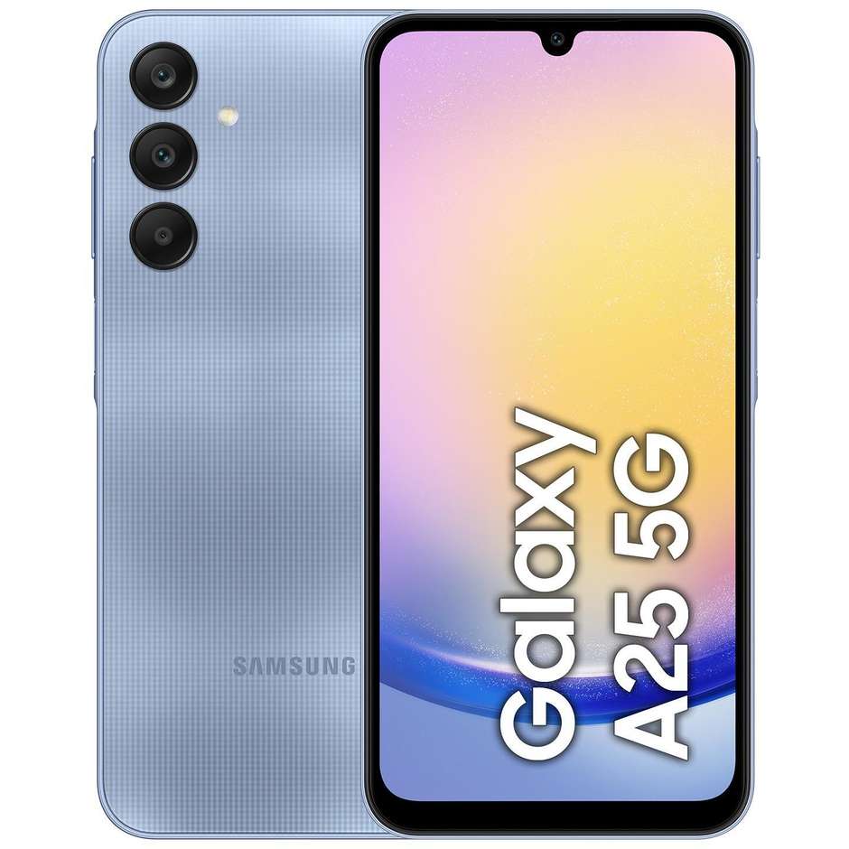 Samsung Galaxy A25 Smartphone 5G 6,5" Ram 6Gb Memoria 128 Gb Android colore blue