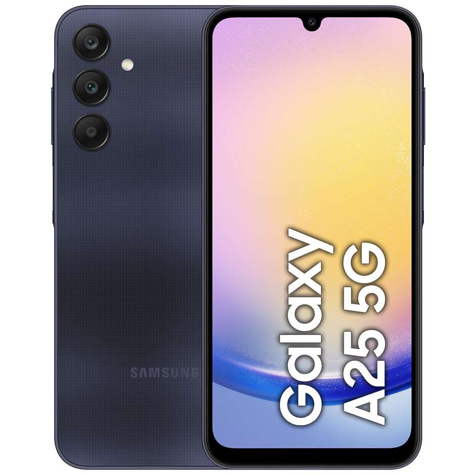 Samsung Galaxy A25 Smartphone 5G 6,5" Ram 6Gb Memoria 128 Gb Android colore nero