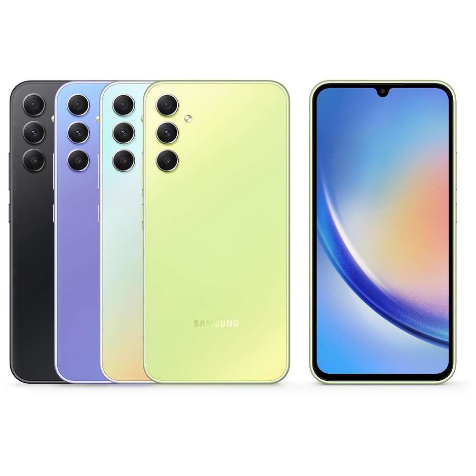 Samsung Galaxy A34 Smartphone 5G 6.6” Ram 8GB Memoria 256 GB Android 13 Colore Awesome Graphite
