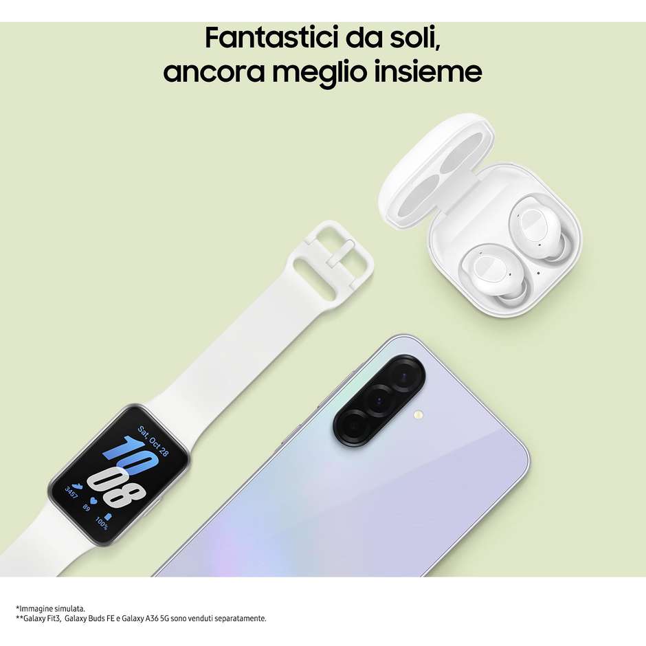 Samsung Galaxy A36 Smartphone 5G 6.7” Ram 8 GB Memoria 256 GB Colore Awesome Lime