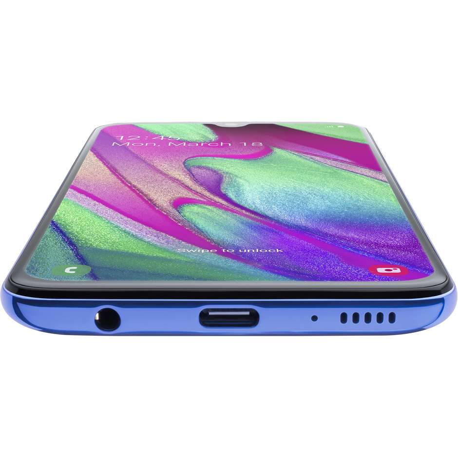 Samsung Galaxy A40 Smartphone 5,9" Full HD Ram 4 GB memoria 64 GB Android colore Blu