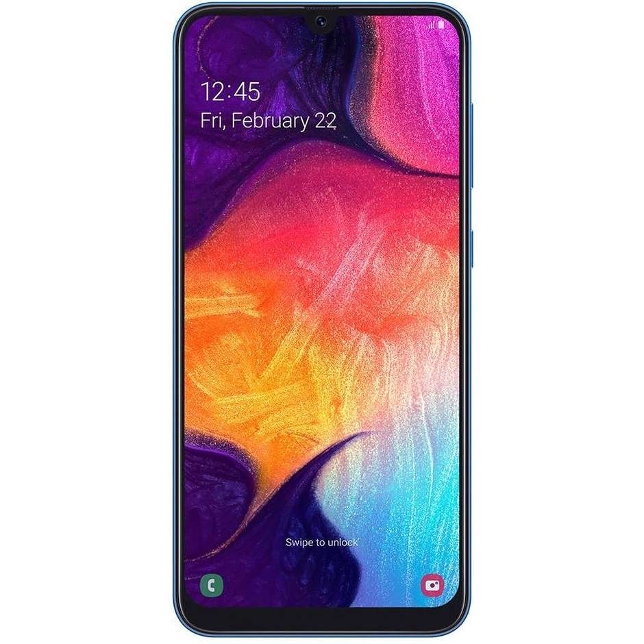 Samsung Galaxy A50 Smartphone Wind 6,4" Ram 4 GB Memoria 128 GB Android colore Blu