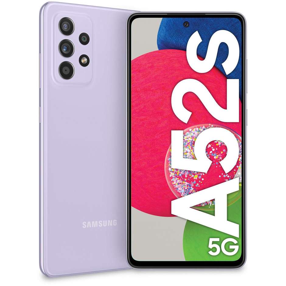 Samsung Galaxy A52s 5G Smartphone 6,5'' Full HD+ Ram 6 Gb Memoria 128 Gb Android colore Awesome Violet