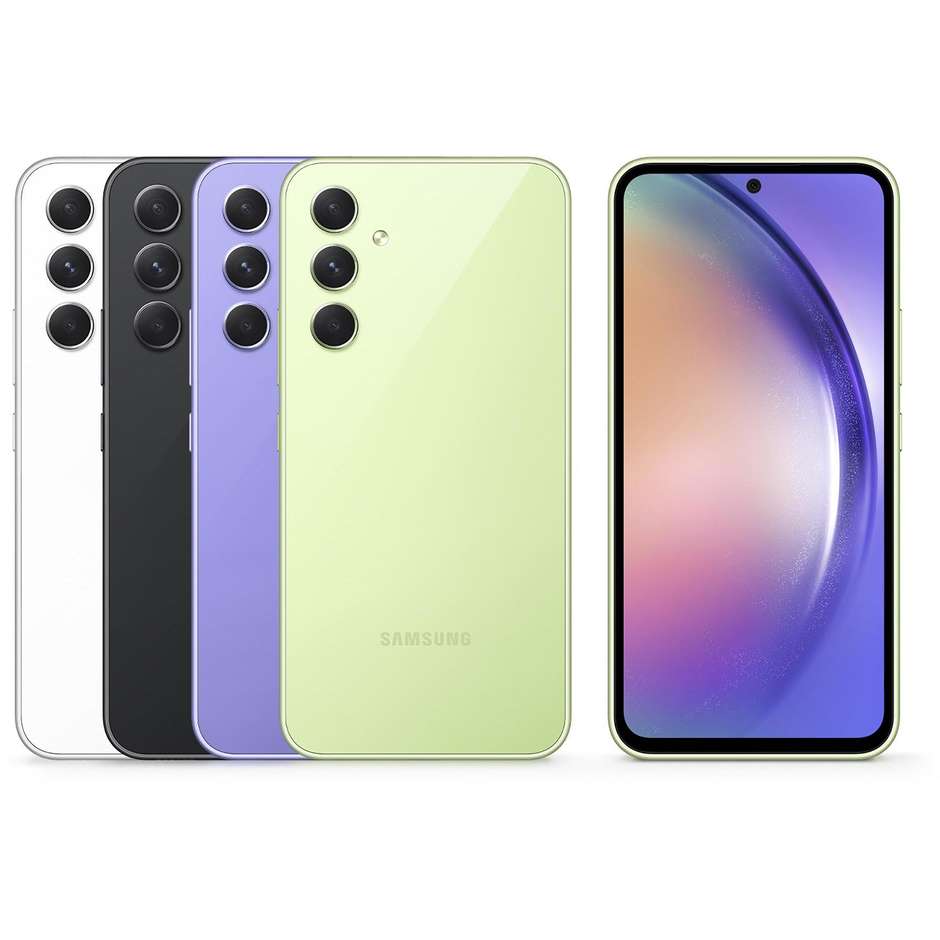 Samsung Galaxy A54 Smartphone 5G 6.4” Ram 8GB Memoria 128 GB Colore Awesome Lime