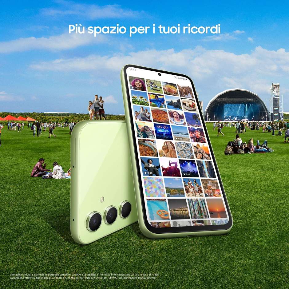 Samsung Galaxy A54 Smartphone 5G 6.4” Ram 8GB Memoria 128 GB Colore Awesome Lime