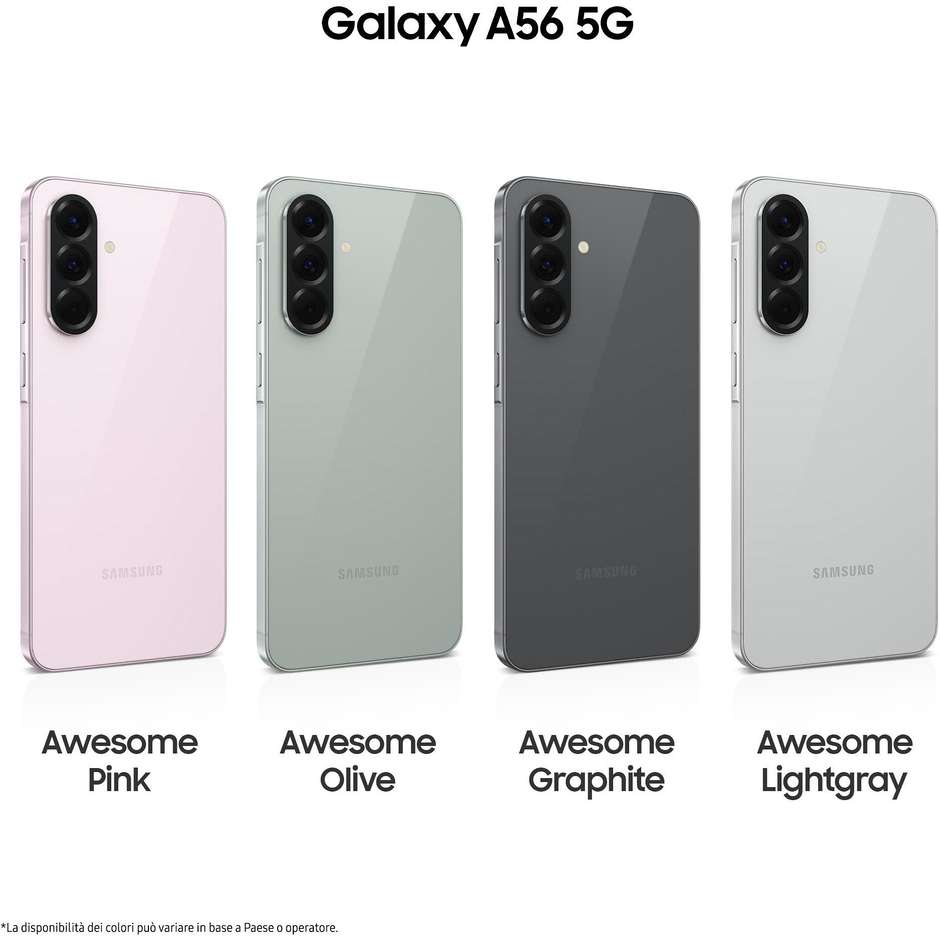 Samsung Galaxy A56 Smartphone 5G 6,7" Super AMOLED+ 128GB 50MP Colore Awesome Pink
