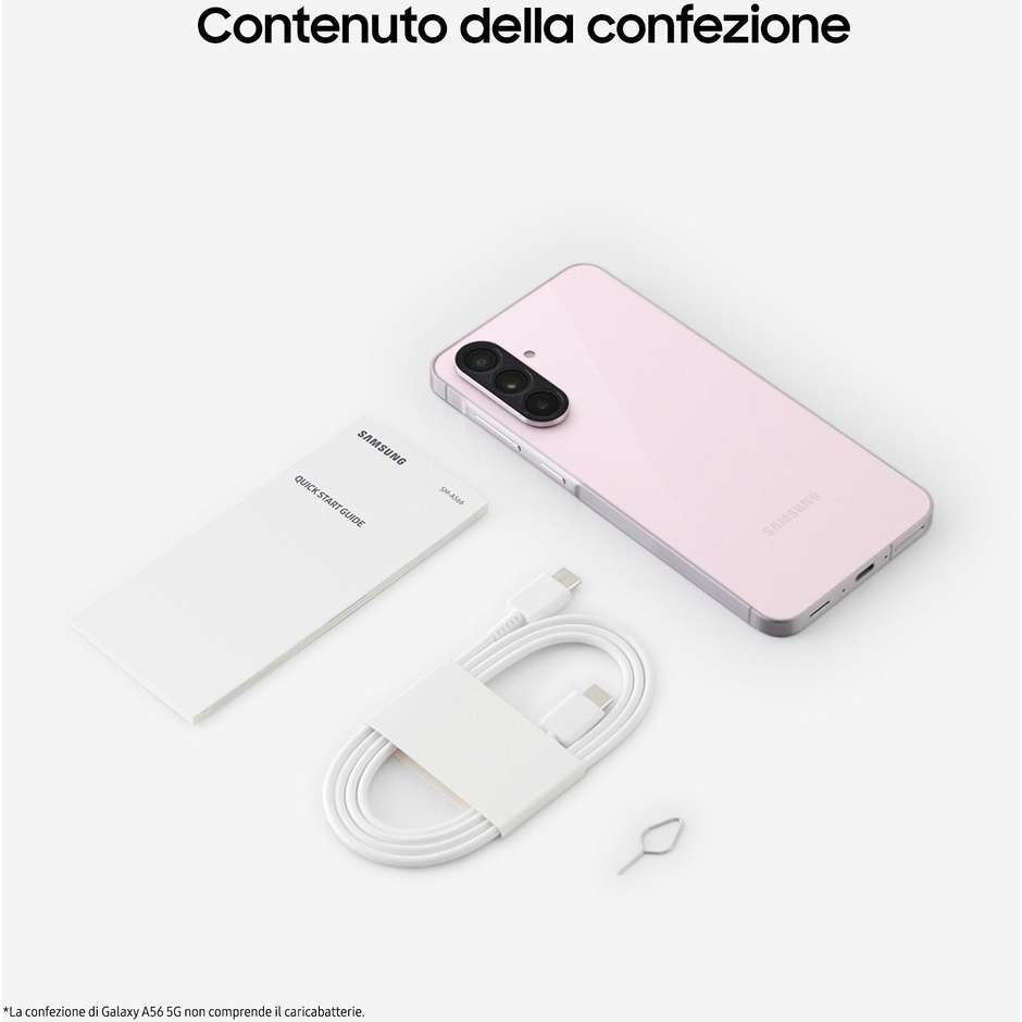 Samsung Galaxy A56 Smartphone 5G 6,7" Super AMOLED+ 128GB 50MP Colore Awesome Pink