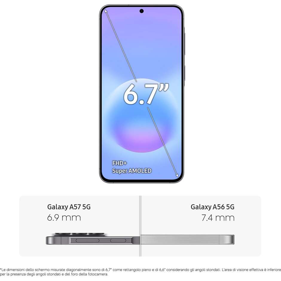 Samsung Galaxy A57 5G 8GB 256GB 6,7" Super AMOLED+ Awesome Gray