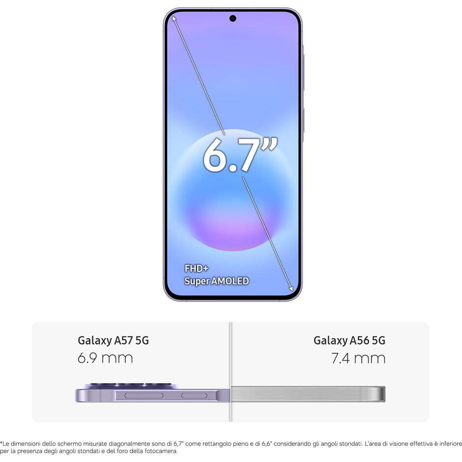 Samsung Galaxy A57 5G 8GB 256GB 6,7" Super AMOLED+ Awesome Lilac