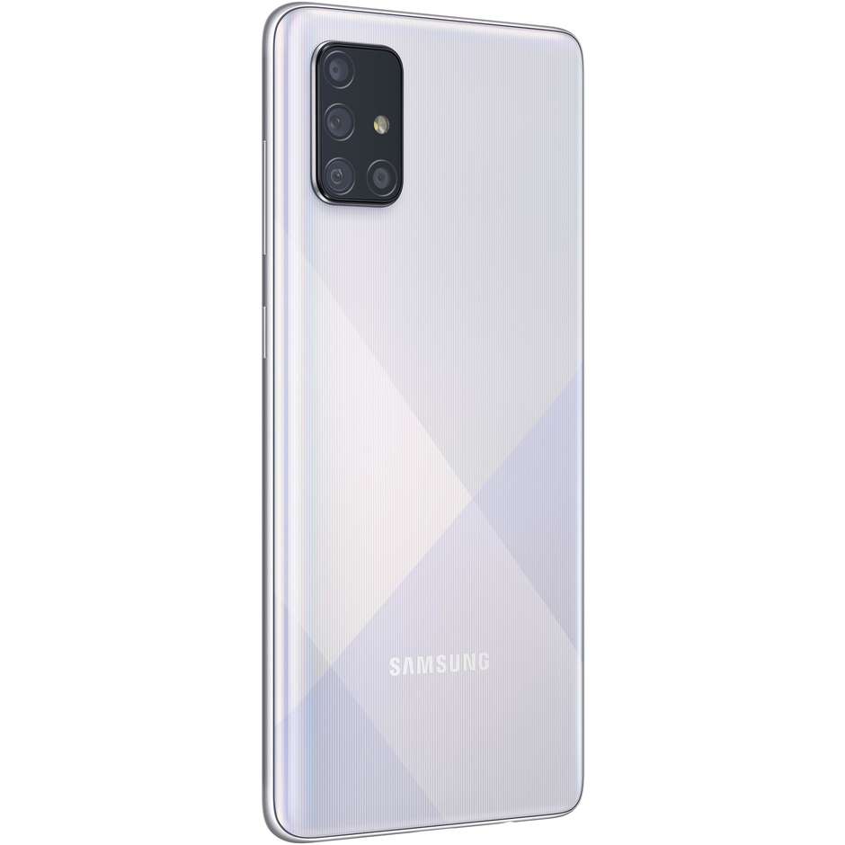 Samsung Galaxy A71 Smartphone 6,7'' FHD+ Ram 6 Gb Memoria 128 Gb Android colore Crush Silver