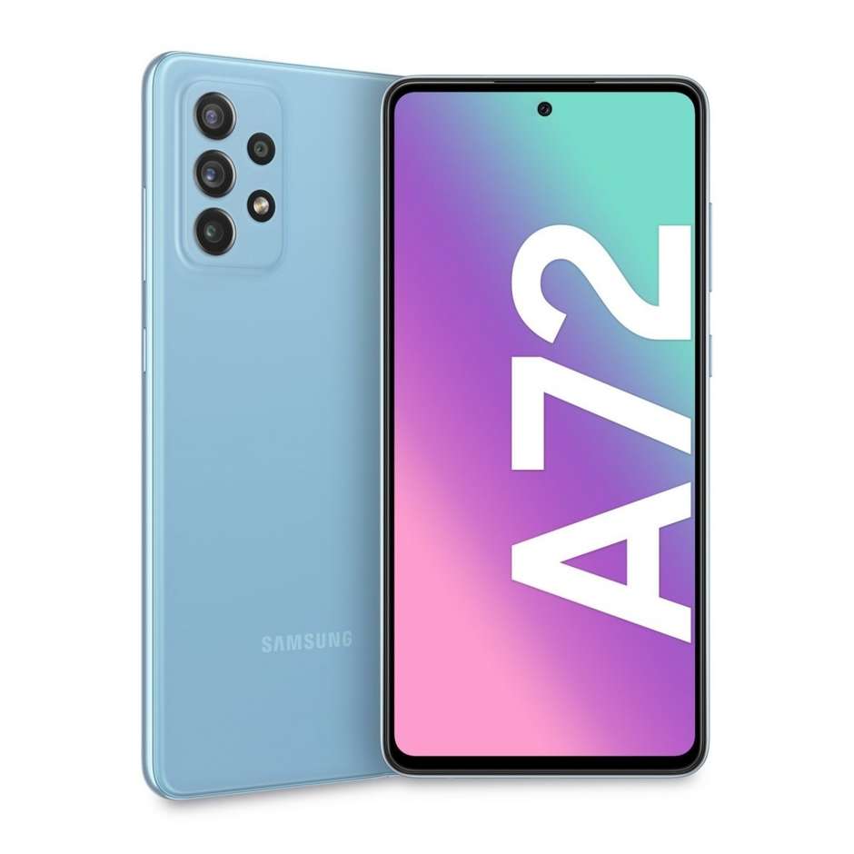 Samsung Galaxy A72 Smartphone 6.7" Ram 6 GB Memoria 128 GB Android 11 colore Awesome Blue