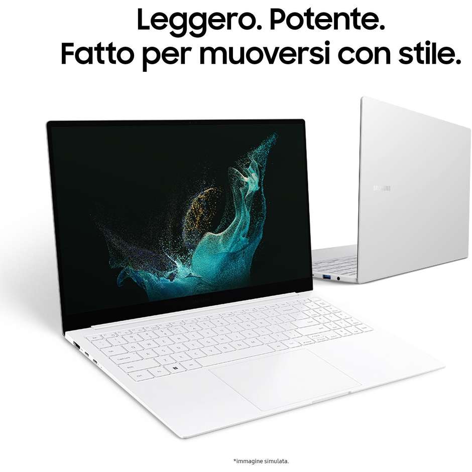 Samsung Galaxy Book 2 Pro SE Notebook 15.6" Full HD Ram 16 GB Memoria 512 GB Wi-Fi Colore Argento