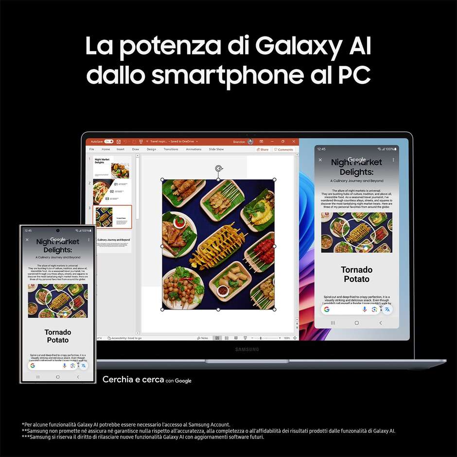 Samsung Galaxy Book 4 Edge Notebook 15.6" Ram 16 GB Memoria 512 GB Colore Blu