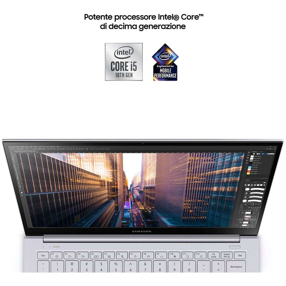 Samsung Galaxy Book Ion Notebook 13,3'' FHD Core i5-10 Ram 8 Gb SSD 256 Gb Windows 10 Home colore silver