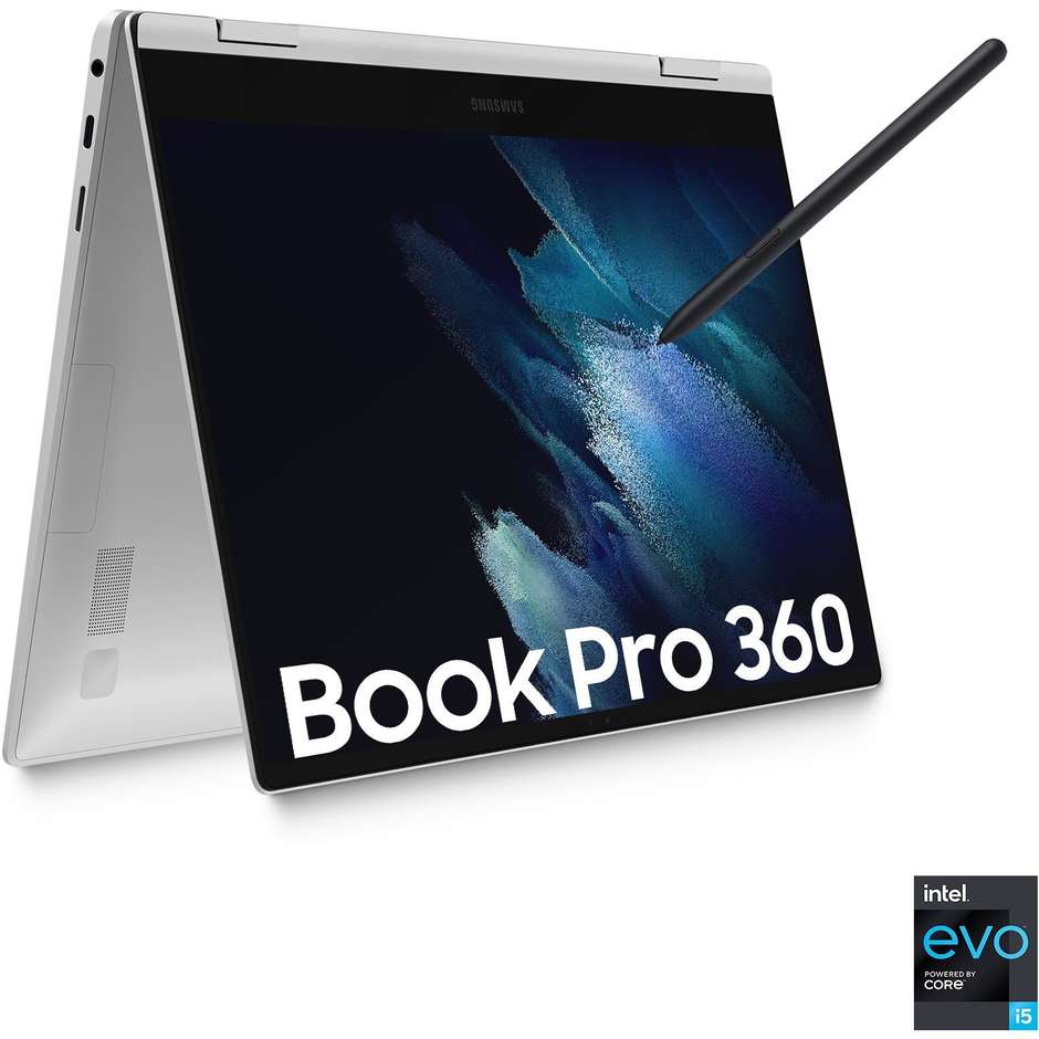 Samsung Galaxy Book Pro 360 Notebook 2-in-1 13,3'' Full HD Intel Core i5-11 Ram 8 Gb SSD 512 Gb Windows 10 colore Mystic Silver