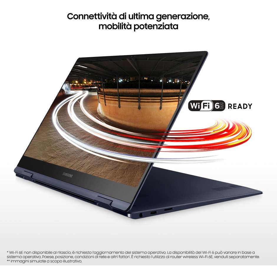 Samsung Galaxy Book Pro 360° Notebook 2-in-1 15,6'' Full HD Intel Core i7 Ram 16 Gb SSD 512 Gb Windows 10 Mystic Silver