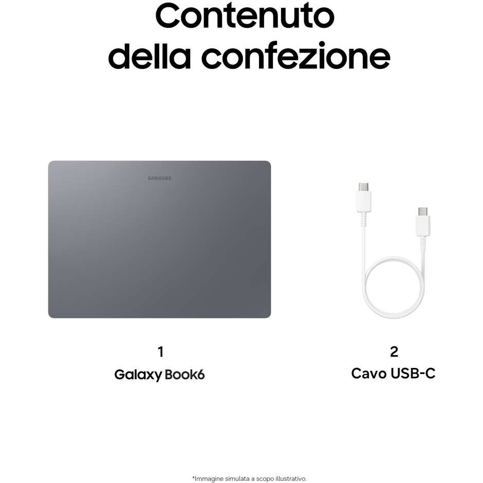 Samsung Galaxy Book6 14 pollici Core 5 315 8 GB SSD 256 GB Windows 11 Home