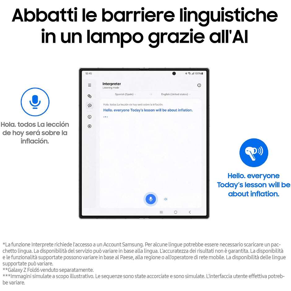 Samsung Galaxy Buds 3 Pro Auricolari True Wireless con ANC e Blade Lights Nero