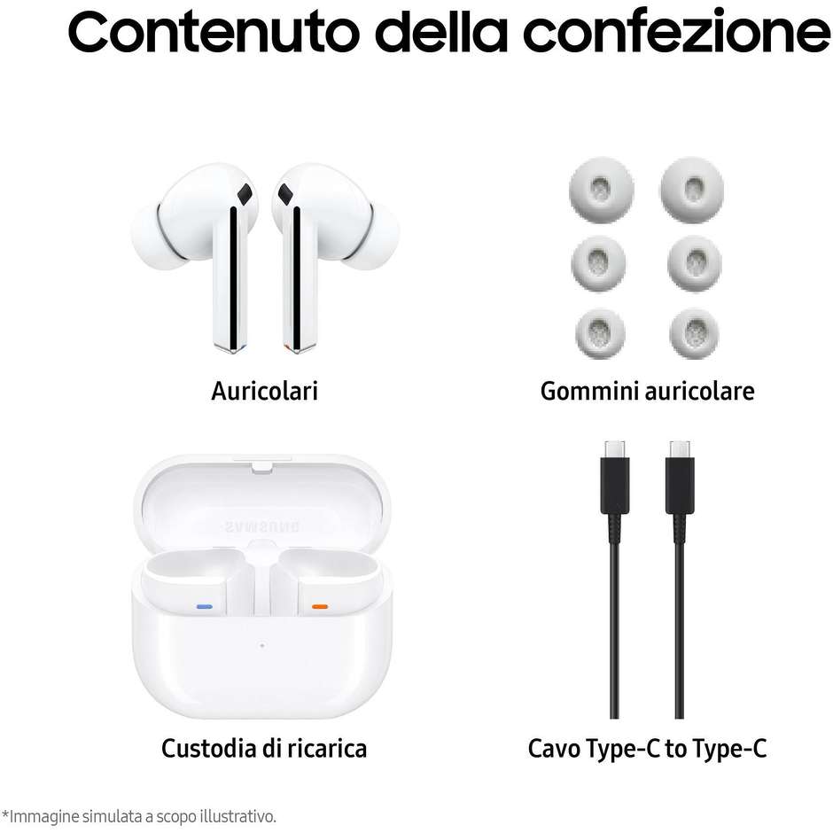 Samsung Galaxy Buds 3 Pro Auricolari True Wireless con ANC e Blade Lights Nero