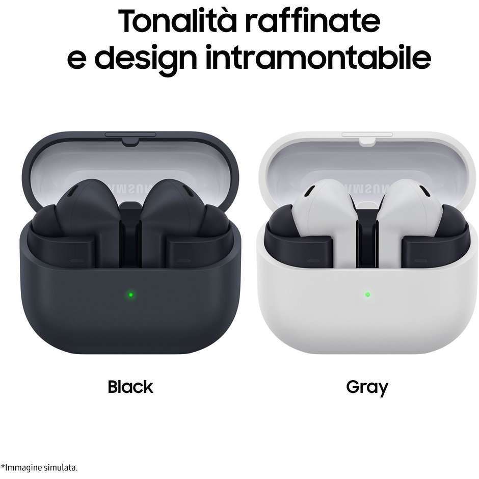 Samsung Galaxy Buds FE Auricolari True Wireless con Cancellazione Attiva del Rumore ANC Grigio (Graphite)