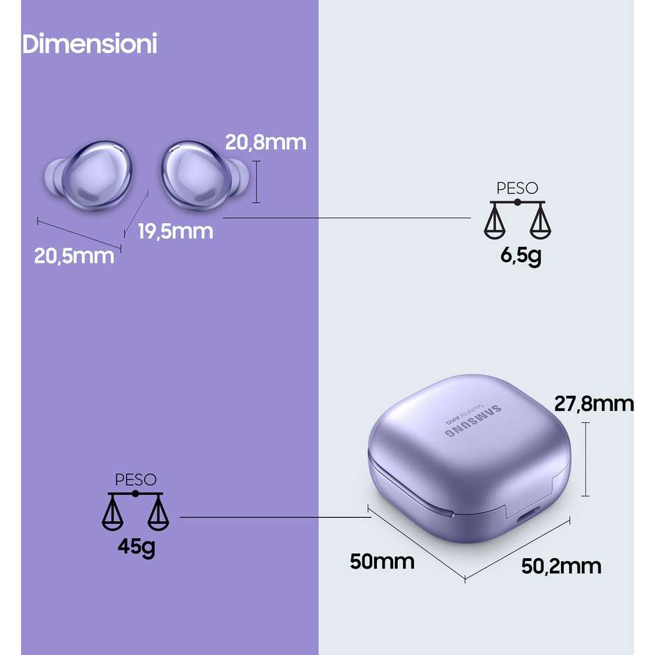 Samsung Galaxy Buds Pro Auricolari wireless Bluetooth Phantom Violet