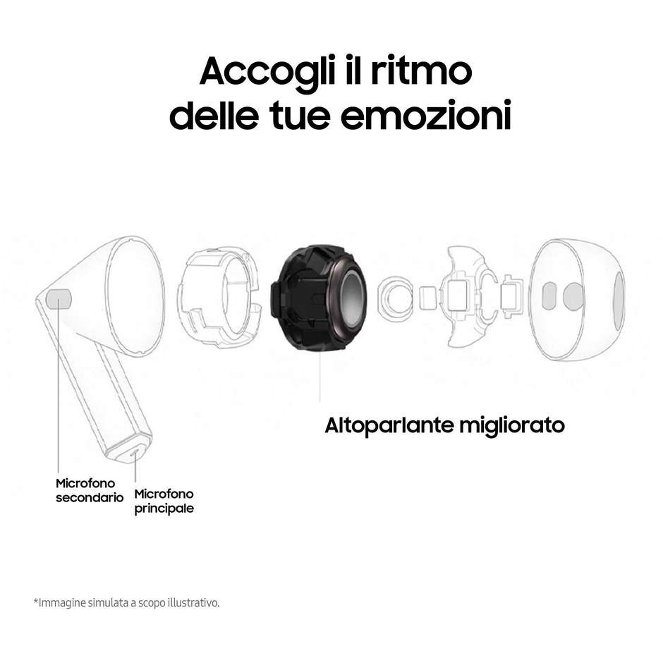 Samsung Galaxy Buds3 Auricolari True Wireless Open Type con Galaxy AI e Audio Hi-Fi Bianco