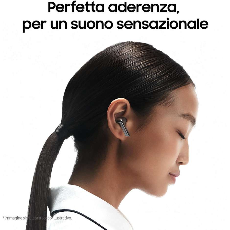 Samsung Galaxy Buds3 Auricolari True Wireless Open Type con Galaxy AI e Audio Hi-Fi Bianco