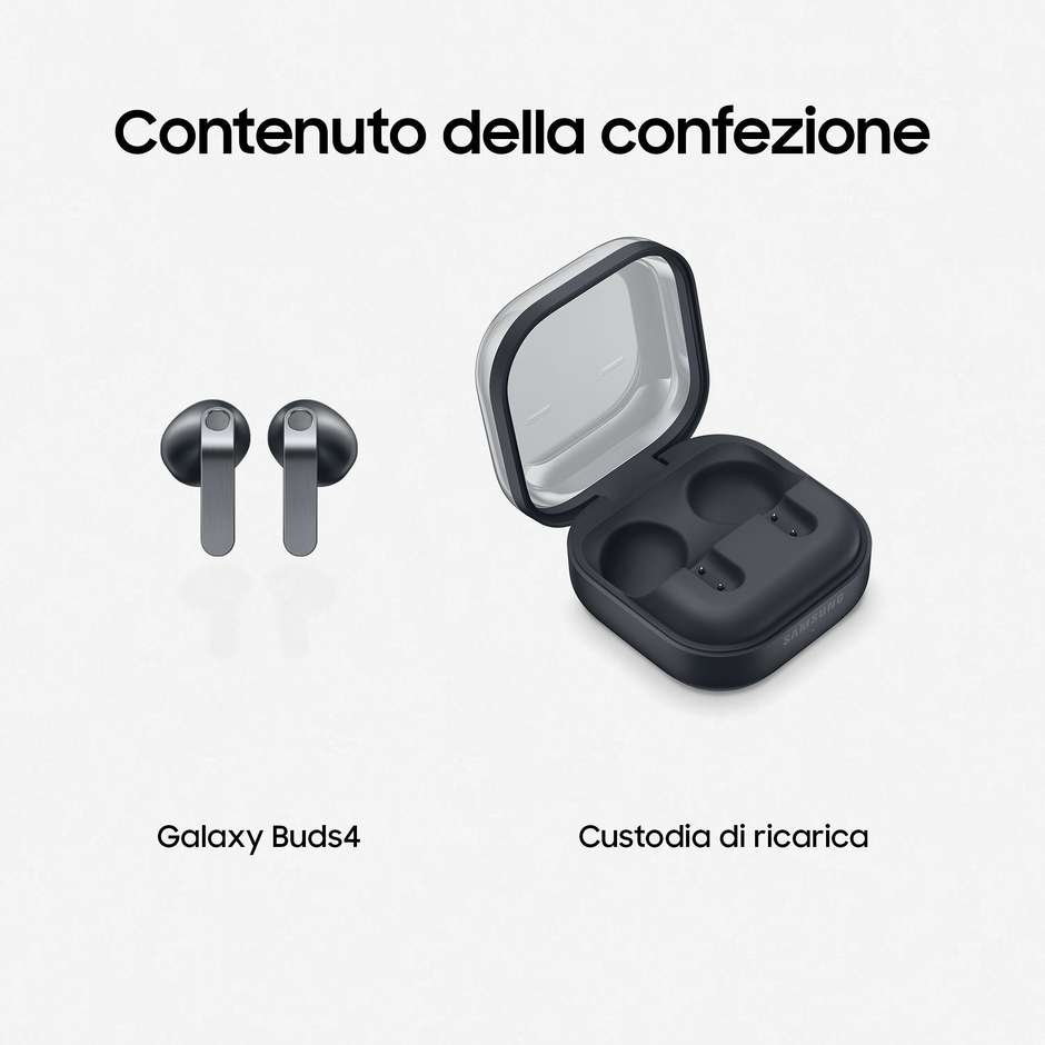 Samsung Galaxy Buds4 Auricolari TWS ANC IP54 Neri