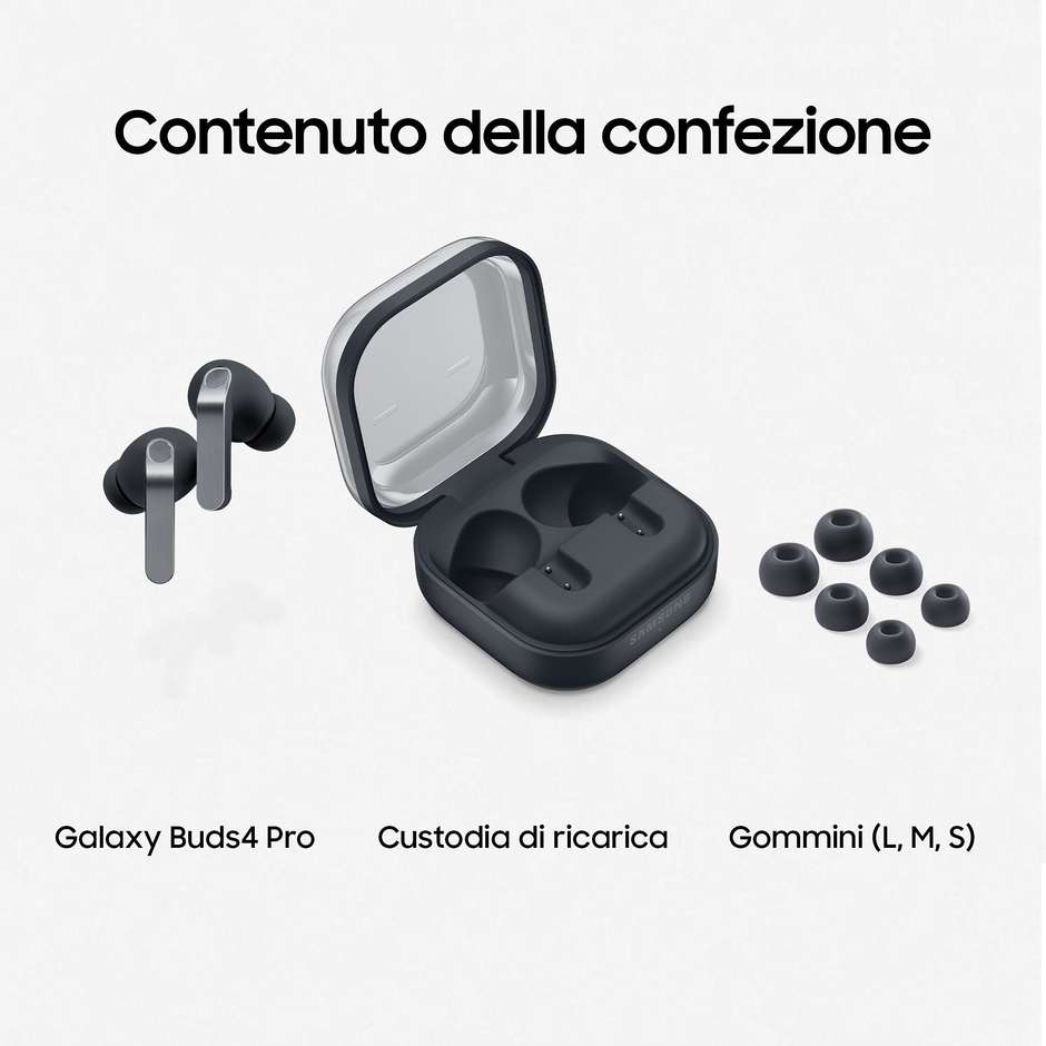 Samsung Galaxy Buds4 Pro Auricolari TWS ANC IP57 Neri