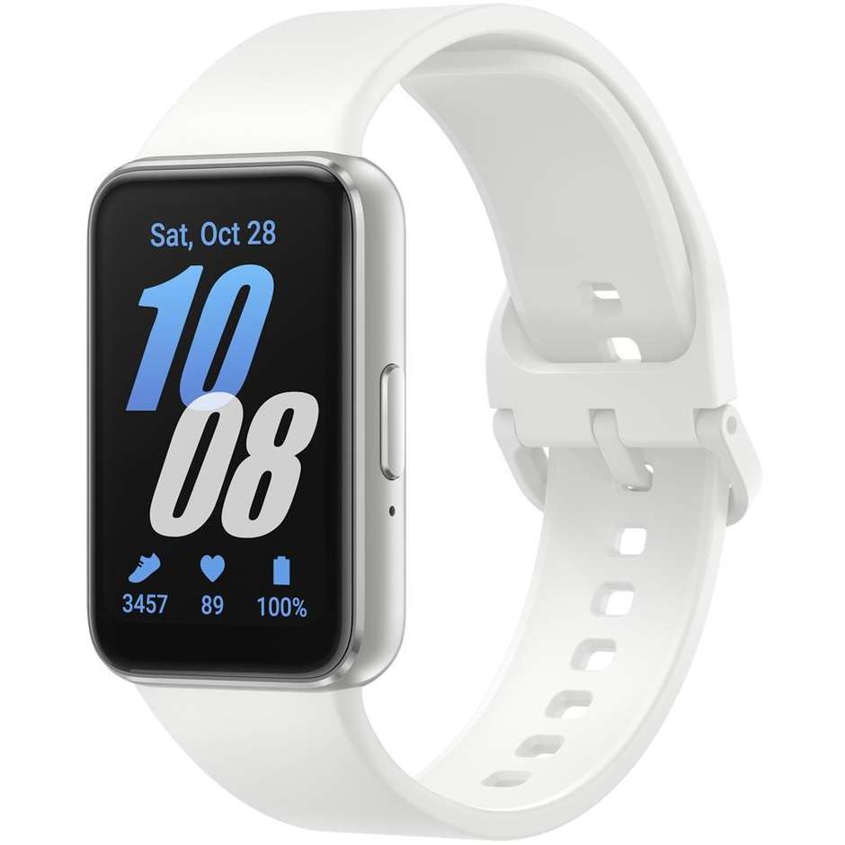 Samsung Galaxy Fit3 Fitness Band 1.6" AMOLED Cassa Alluminio Bluetooth Colore Argento