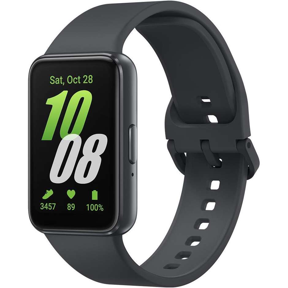 Samsung Galaxy Fit3 Fitness Band 1.6" AMOLED Cassa Alluminio Bluetooth Colore Grigio Scuro