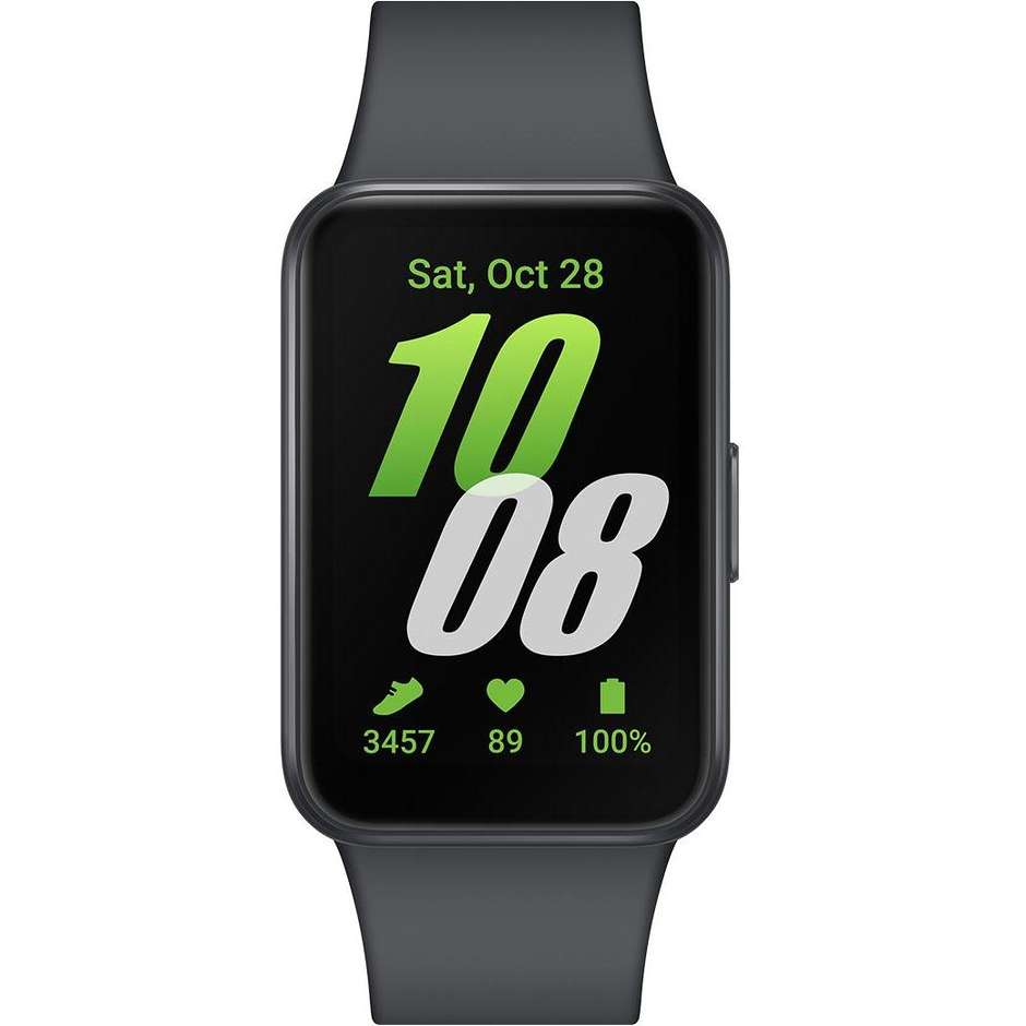 Samsung Galaxy Fit3 Fitness Band 1.6" AMOLED Cassa Alluminio Bluetooth Colore Grigio Scuro