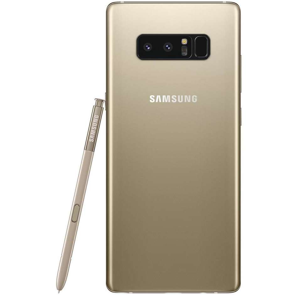 Samsung Galaxy Note 8 Smartphone Android Nougat Dual Sim Rete 4G LTE Display 6.3 Pollici Fotocamera 12 MegaPixel Colore Oro