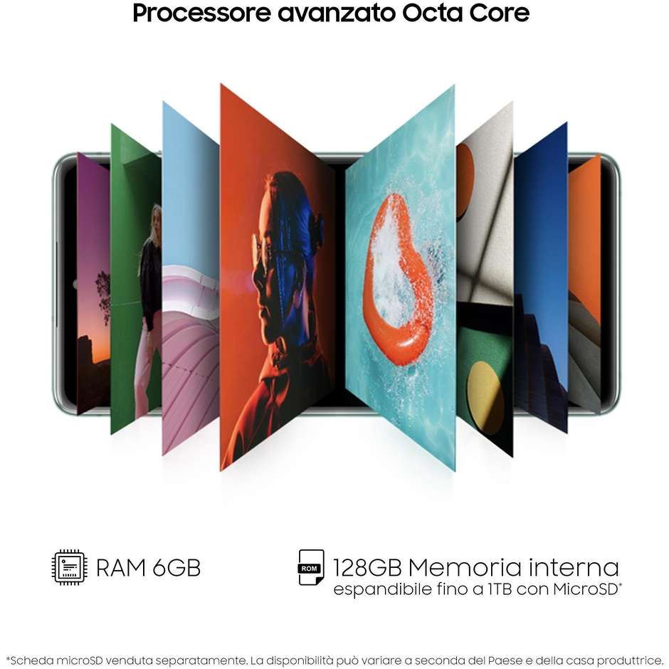 Samsung Galaxy S20 FE Smartphone 6,5'' FHD+ Ram 6 GB Memoria 128 GB Android colore Arancione