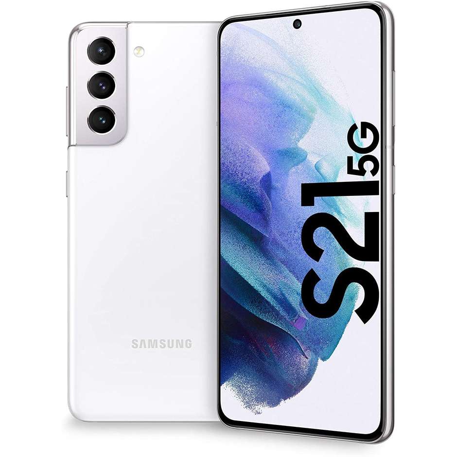 Samsung Galaxy S21 5G Smartphone 6.2" Ram 8 GB Memoria 256 GB Android 11 colore Phantom White