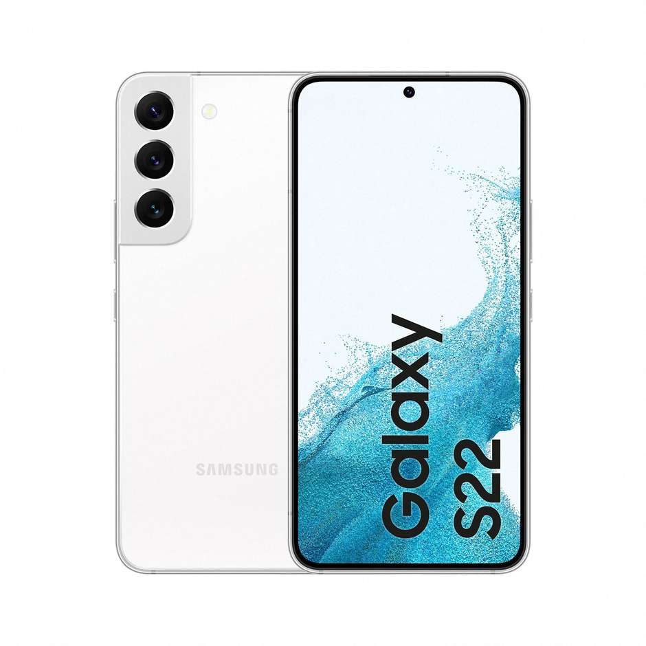 Samsung Galaxy S22 5G Smartphone 6,1" Full HD+ Ram 8 Gb Memoria 128 Gb Android Colore Phantom White