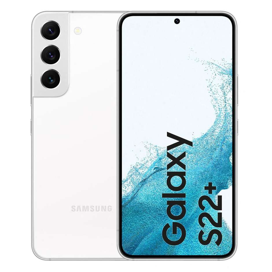 Samsung Galaxy S22+ 5G Smartphone 6,6" Dynamic Amoled 2X Ram 8 Gb Memoria 128 Gb Android Colore Phantom White