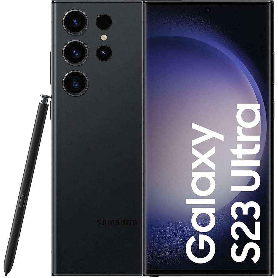 Samsung Galaxy S23 Ultra 5G Smartphone 6,88" QHD Ram 8 Gb Memoria 256 Gb Android Colore Phantom Black