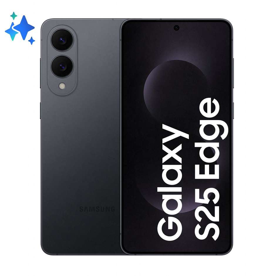 Samsung Galaxy S25 Edge Smartphone 5G 6,7" Dynamic AMOLED 2X 512GB Chip Snapdragon 8 Elite Colore Titanium Jetblack
