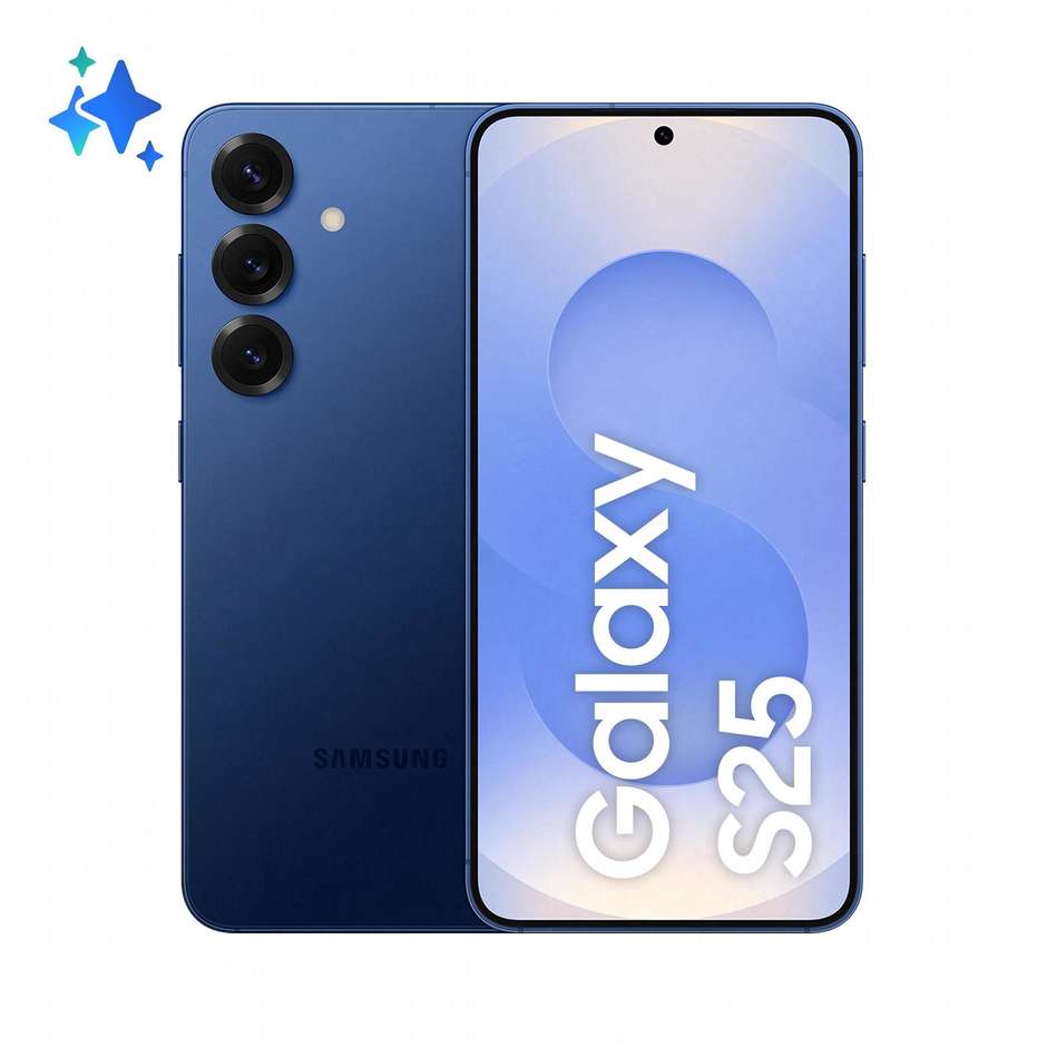 Samsung Galaxy S25 Smartphone 5G 6,2" Dynamic AMOLED 2X 256GB Chip Snapdragon 8 Elite Colore Navy