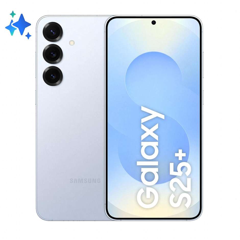 Samsung Galaxy S25+ Smartphone 5G 6.7'' Ram 12 GB Memoria 256 GB Colore Icyblue