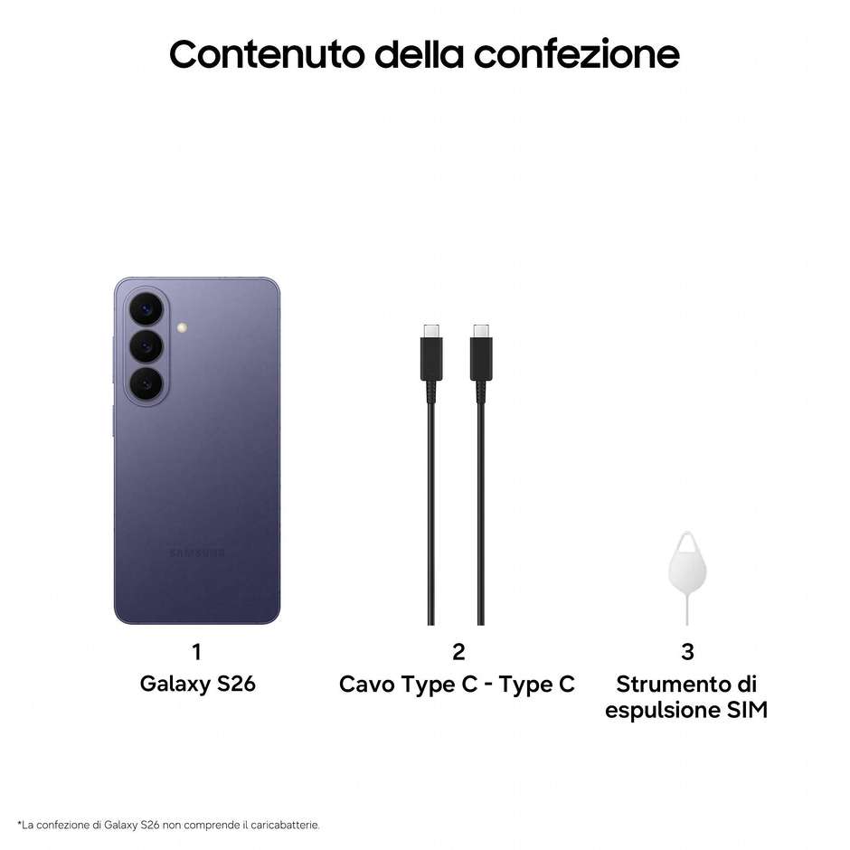 Samsung Galaxy S26 5G 12GB 512GB 6,3" Dynamic AMOLED 2X Cobalt VioletSamsung Galaxy S26 5G 12GB 512GB 6,3" Dynamic AMOLED 2X Cobalt Violet